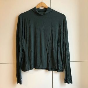 Zara dark green loose crop turtleneck